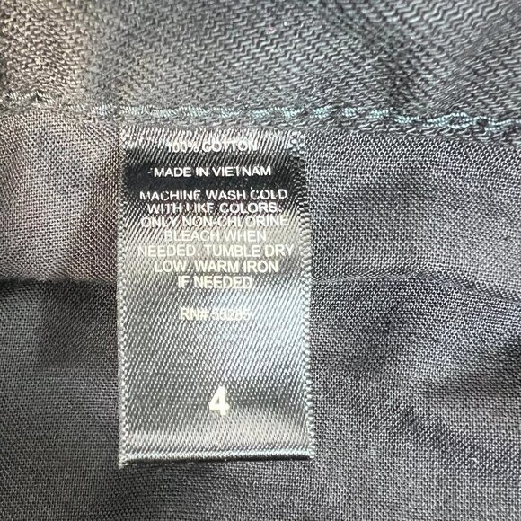 Express Jeans Womens Black Hem Ripped Distressed Denim Cut Off Shorts Size 4 - Picture 8 of 11